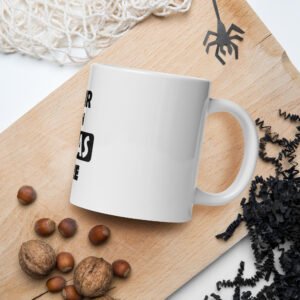 White glossy mug